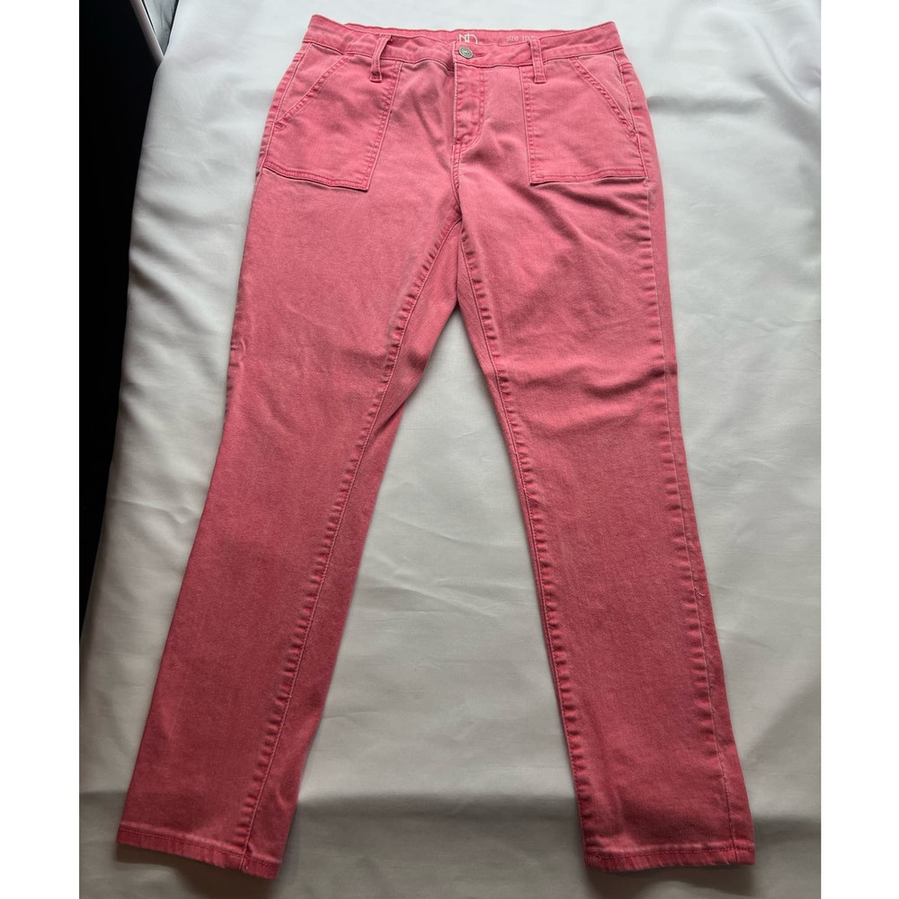 NEW DIRECTION Women's Pink Denim‎ Cropped Skinny Jeans Size 10 Regular